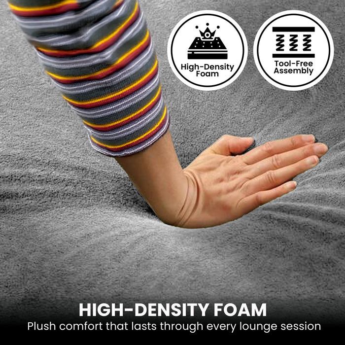 Vani 3 Seater Modular Sofa Set - Light Grey