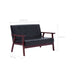 Sofa Set 2 Piece Black Faux Leather Xintkp