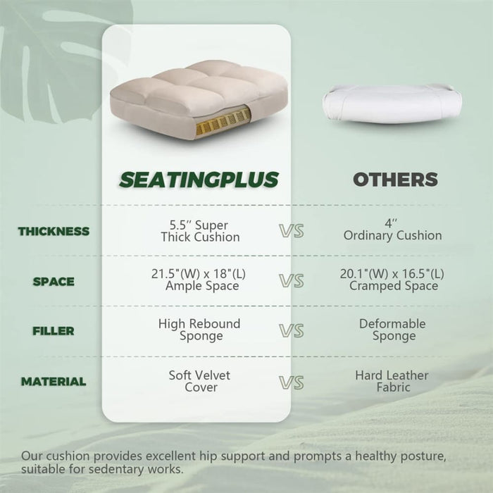 Soft Linen Home Ergonomic Swivel Adjustable Tilt Angle