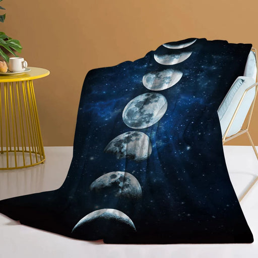 Soft Moon Blanket Plush Flannel Fleece Throw For Sofa Couch