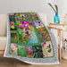 Soft Plush Floral Throw Blanket For Sofa Bed And Couch