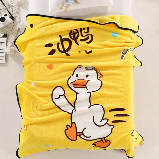 Soft Sherpa Duck Throw Blanket 100cmx140cm