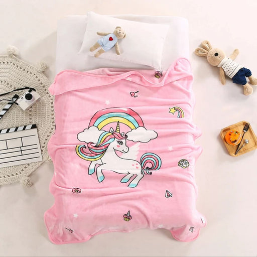 Soft Unicorn Sherpa Blanket For Couch Sofa Or Bed