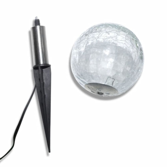 Solar Bowl 3 Led Garden Lights with Spike Anchors & Panel