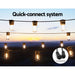 34m Solar Festoon Lights Outdoor 30 Led String Light