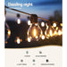 34m Solar Festoon String Lights Outdoor Christmas Light 30