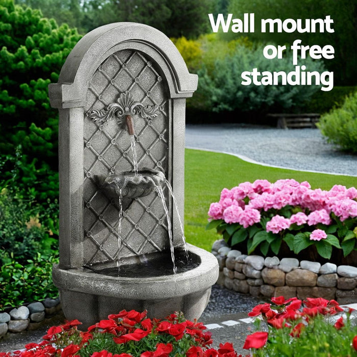 Solar Fountain Water Feature Wall Mount Garden Fountains