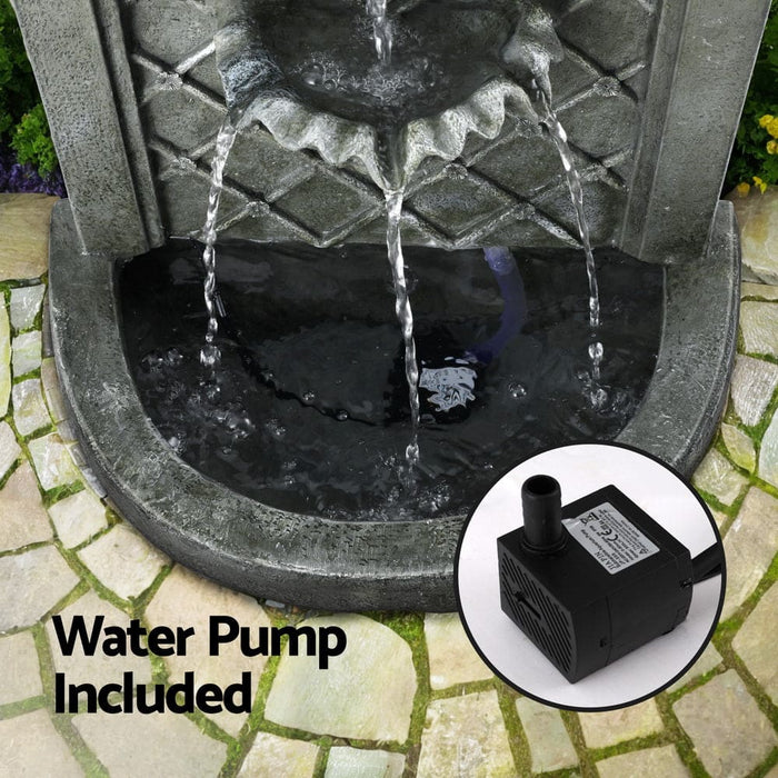 Solar Fountain Water Feature Wall Mount Garden Fountains
