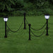 Solar Lights 4 Pcs with Chain Fence and Poles Xiiook