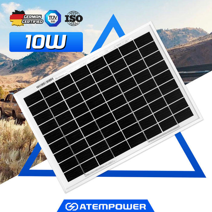 250W 200W 130W 60W 10W Solar Panel Kit Mono 12V Caravan Battery Home Charging