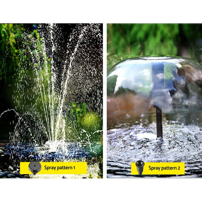 Solar Pond Pump with Battery Kit Led Lights 9.8ft