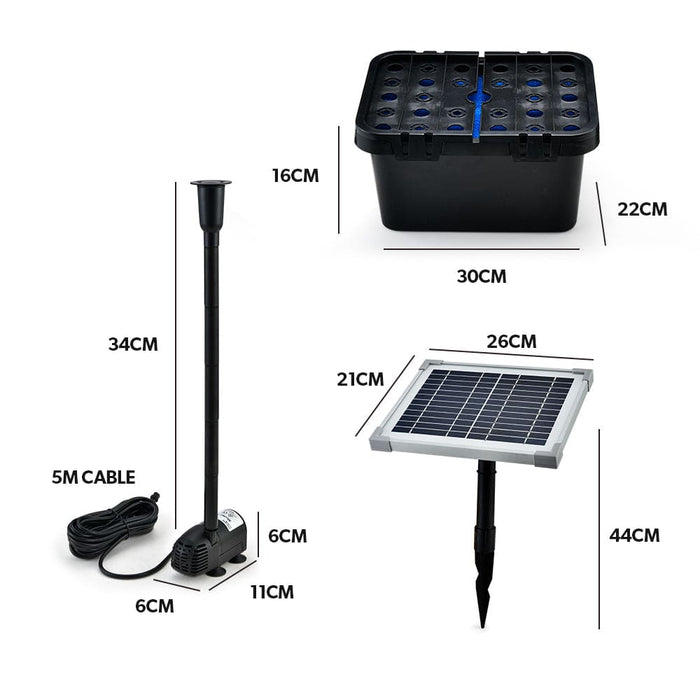 5w Solar Powered Water Fountain Pump Pond Kit With Eco