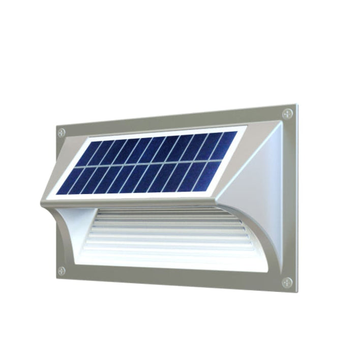 Solar Step Light – Warm White with Silver Case