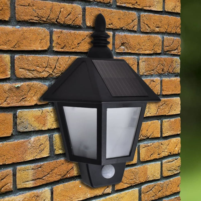 Solar Wall Lamps 2 Pcs with Motion Sensor Black Xiioxa