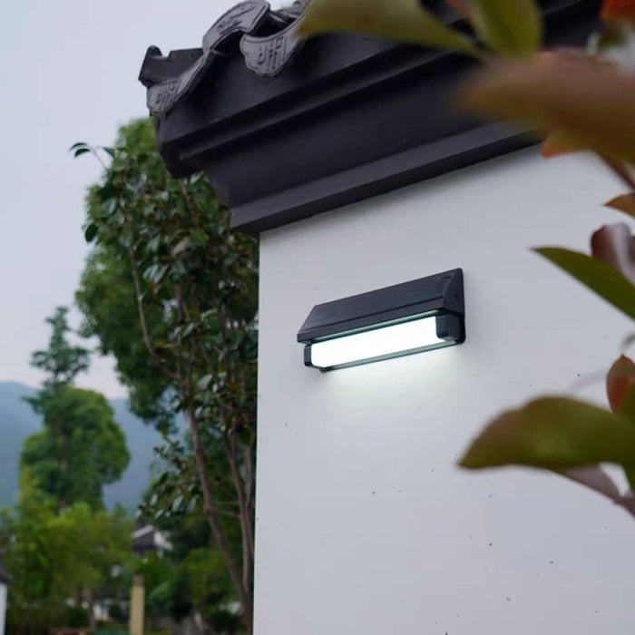 Solar Led Wall Light With Motion Sensor For Outdoor Walls