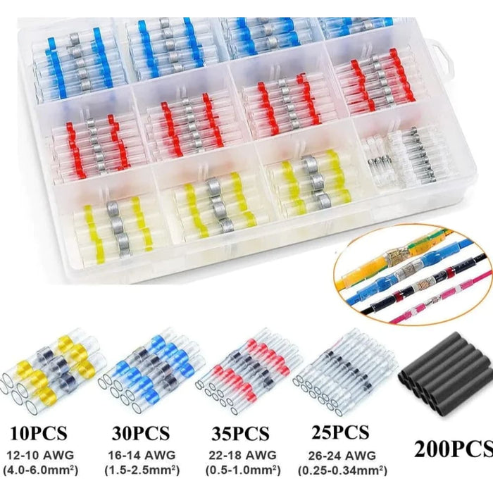 Solder Sealed Wire Connectors 300pcs Heat Shrink Butt Kit