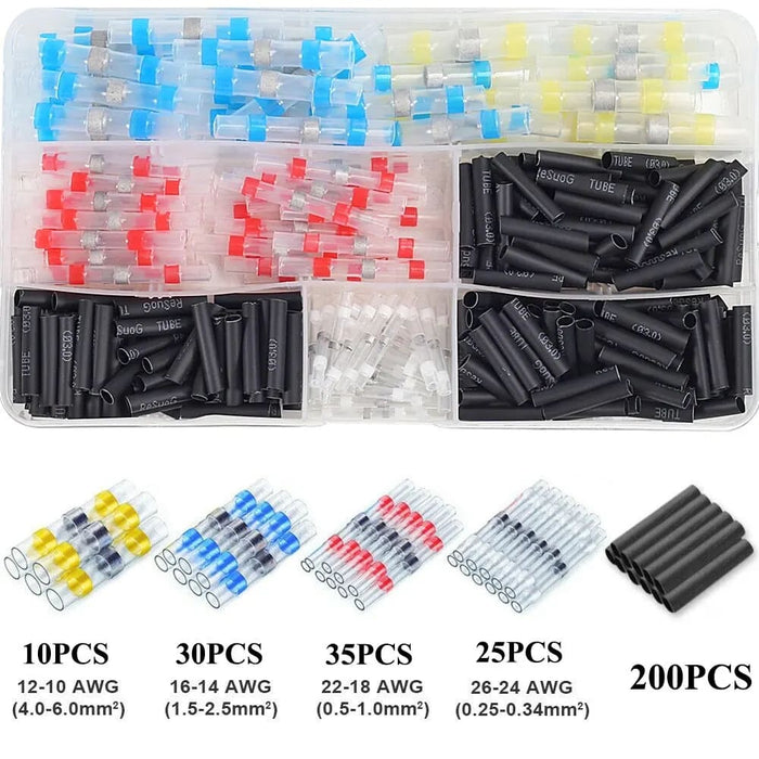 Solder Sealed Wire Connectors 300pcs Heat Shrink Butt Kit