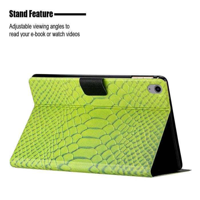 Solid Colour Crocodile Texture Leather Smart Tablet Case