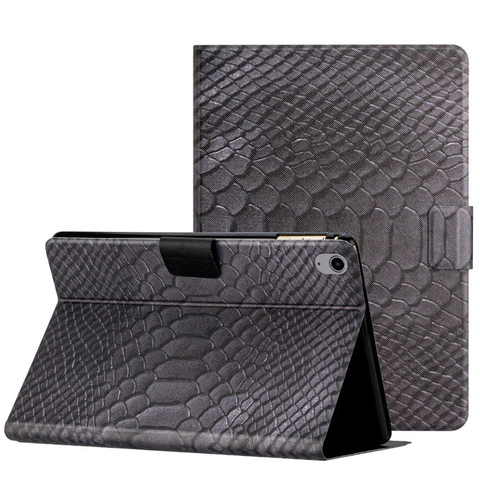 Solid Colour Crocodile Texture Leather Smart Tablet Case