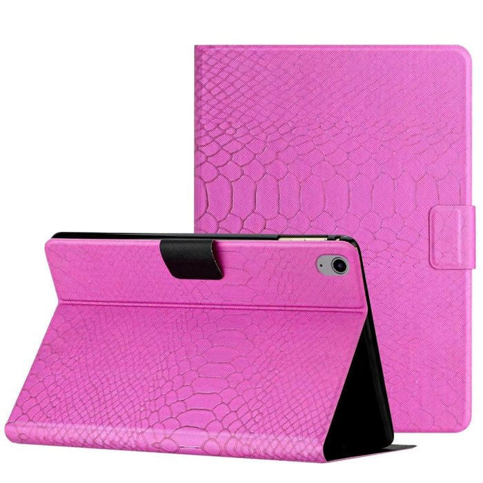 Solid Colour Crocodile Texture Leather Smart Tablet Case