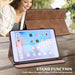 Solid Colour Embossed Striped Leather Tablet Case For Ipad