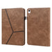 Solid Colour Embossed Striped Leather Tablet Case For Ipad