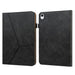 Solid Colour Embossed Striped Leather Tablet Case For Ipad