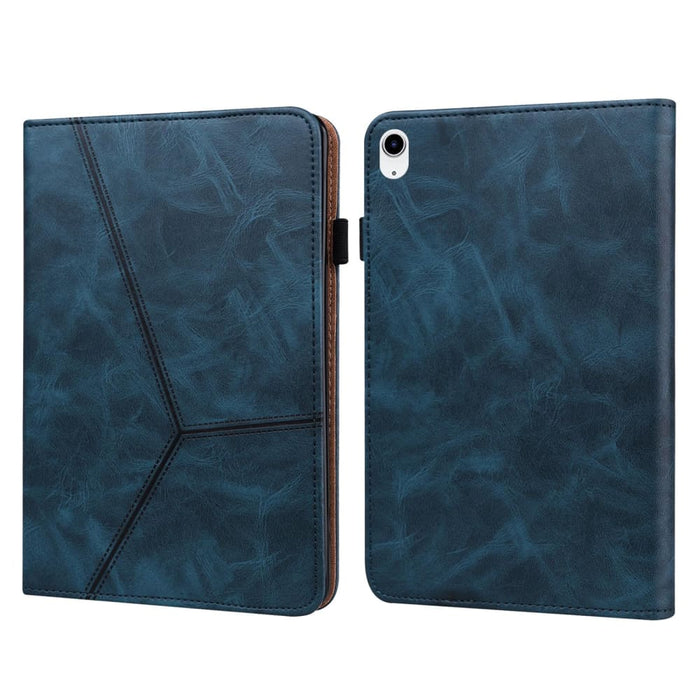 Solid Colour Embossed Striped Leather Tablet Case For Ipad