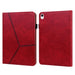 Solid Colour Embossed Striped Leather Tablet Case For Ipad