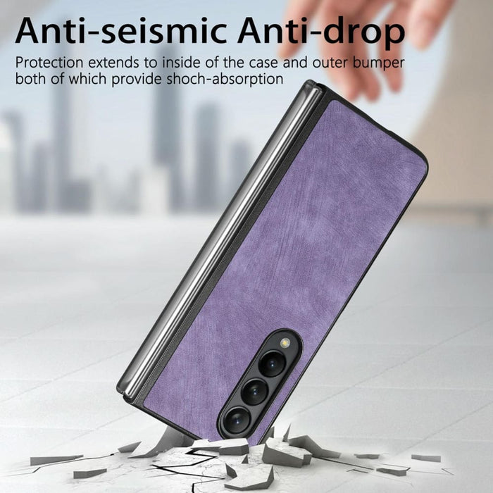Solid Colour Pu Back Cover For Samsung Galaxy z Fold 4