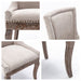 2x Solid Wood Fabric Upholstered Dining Chair Luxury Accent