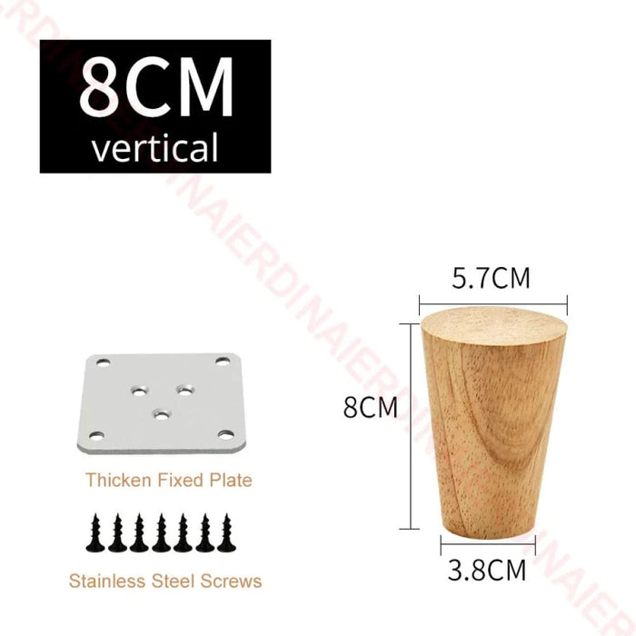 Solid Wood Furniture Legs 8 60cm Round Replacement