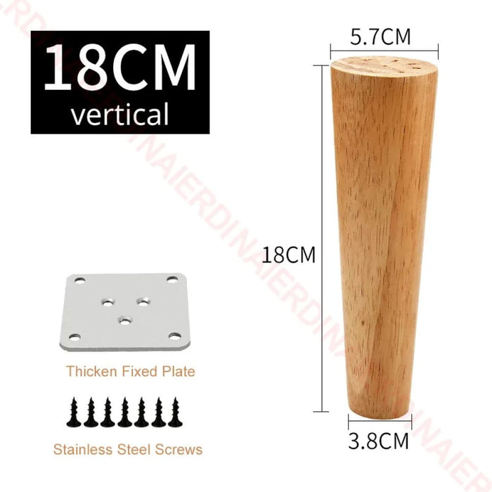Solid Wood Furniture Legs 8 60cm Round Replacement