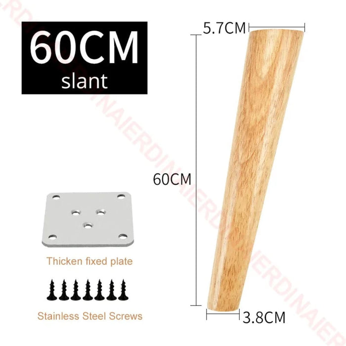 Solid Wood Furniture Legs 8 60cm Round Replacement