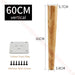 Solid Wood Furniture Legs 8 60cm Round Replacement