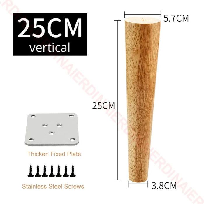 Solid Wood Furniture Legs 8 60cm Round Replacement