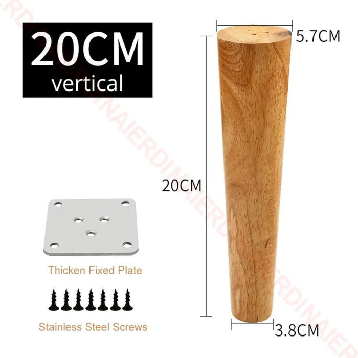 Solid Wood Furniture Legs 8 60cm Round Replacement