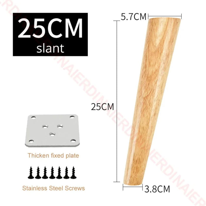 Solid Wood Furniture Legs 8 60cm Round Replacement