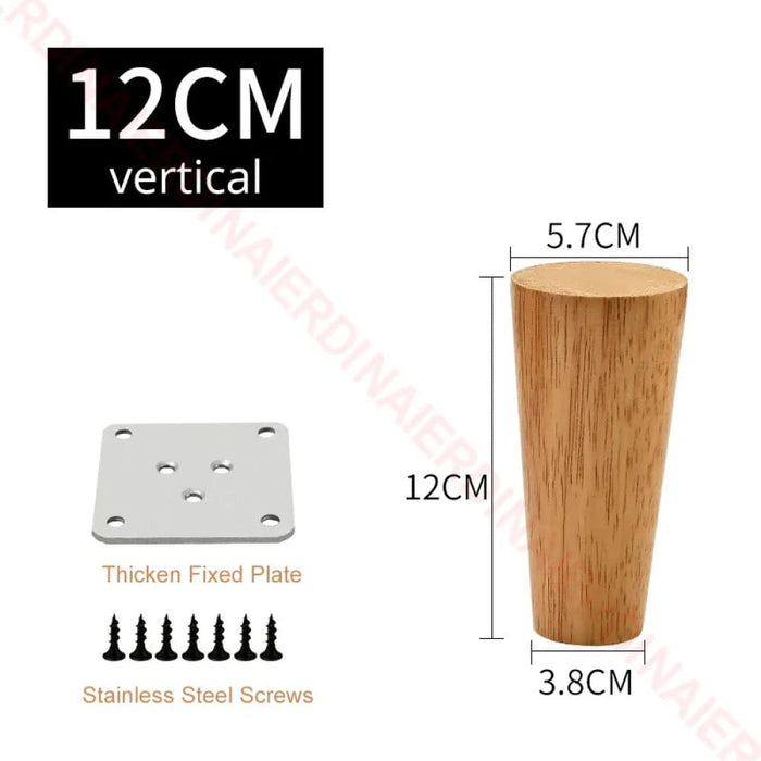 Solid Wood Furniture Legs 8 60cm Round Replacement