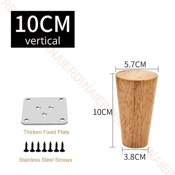 Solid Wood Furniture Legs 8 60cm Round Replacement