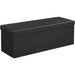 Songmics 109cm Folding Storage Ottoman Bench Black Lsf701