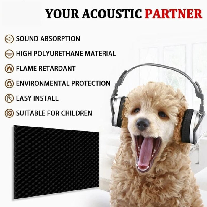 Sound Absorber 12pcs Egg Crate Panels Acoustic Foam Proof