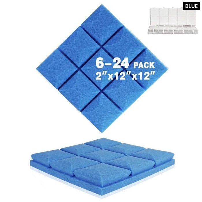 Sound - absorbing Panels With Glue 6/12/24 Pcs Self