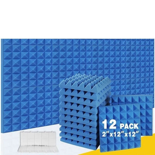Soundproofing Acoustic Foam Sponge Pad 12 Pcs Wall Decal