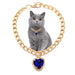 Sparkling Rhinestone Cat Necklace Collar Adjustable