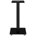 Speaker Stands 2 Pcs Black Tempered Glass 1 Pillar Design