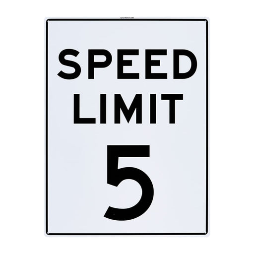 5km Speed Limit Plastic Sign