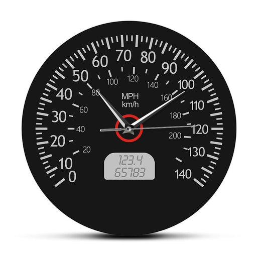 Speedometer Kilometers and Miles Printed Wall Clock Racing