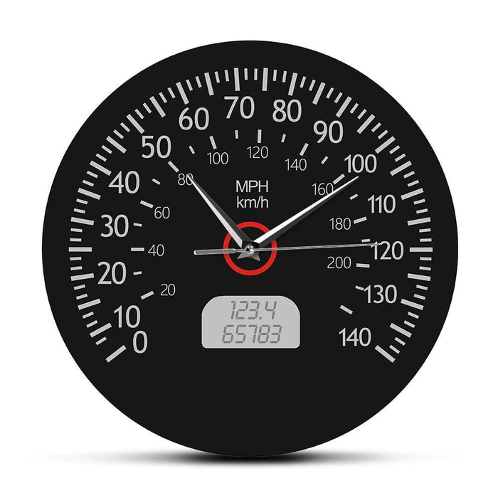Speedometer Kilometers and Miles Printed Wall Clock Racing