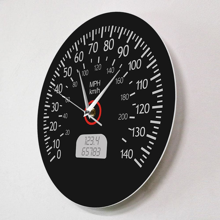 Speedometer Kilometers and Miles Printed Wall Clock Racing